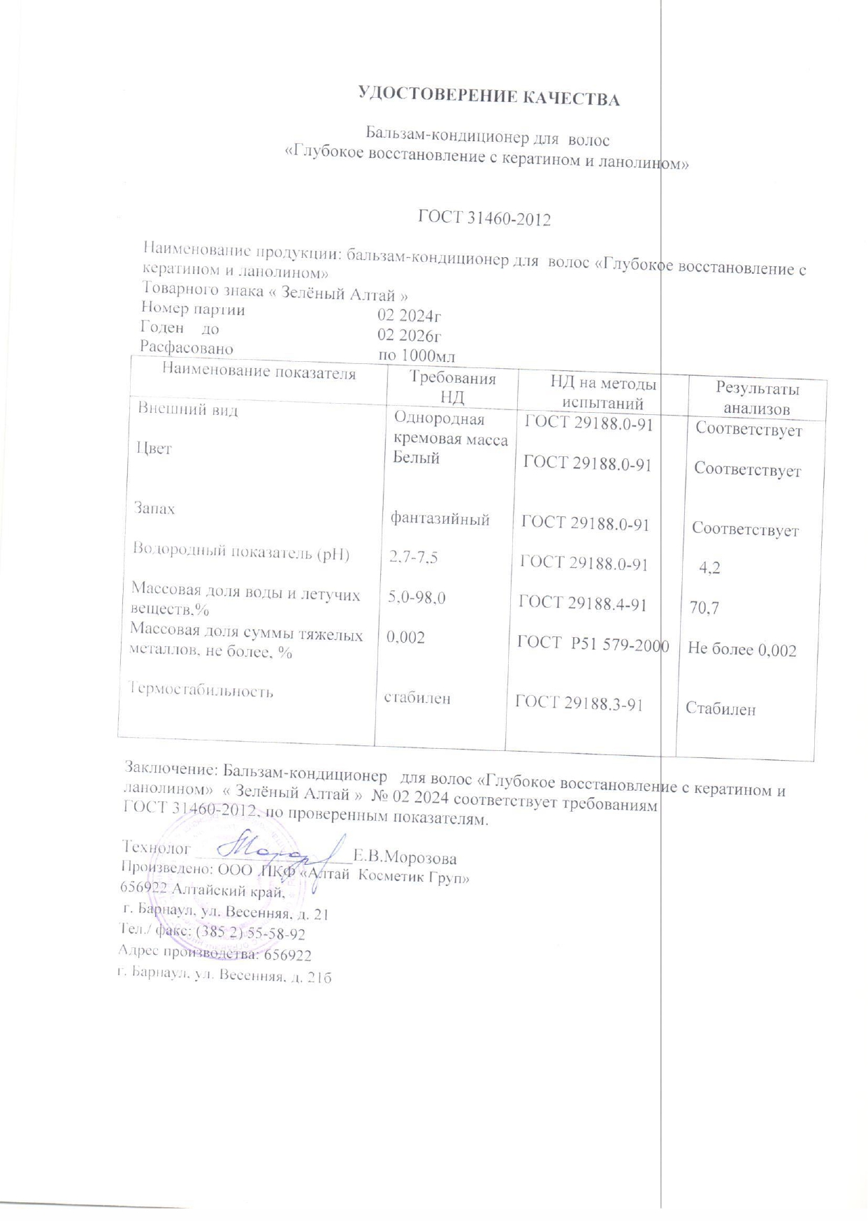 Паспорт №022024